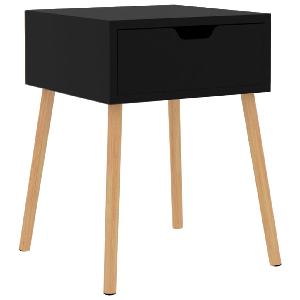 Bedside Cabinet Black 40x40x56 cm Engineered Wood - Newstart Furniture