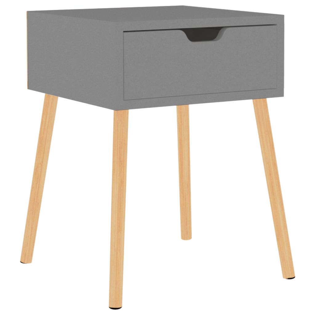 Bedside Cabinet Grey 40x40x56 cm Engineered Wood - Newstart Furniture