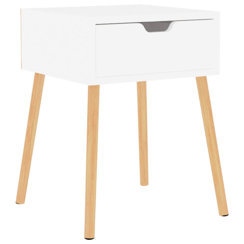 Bedside Cabinet High Gloss White 40x40x56 cm Engineered Wood - Newstart Furniture