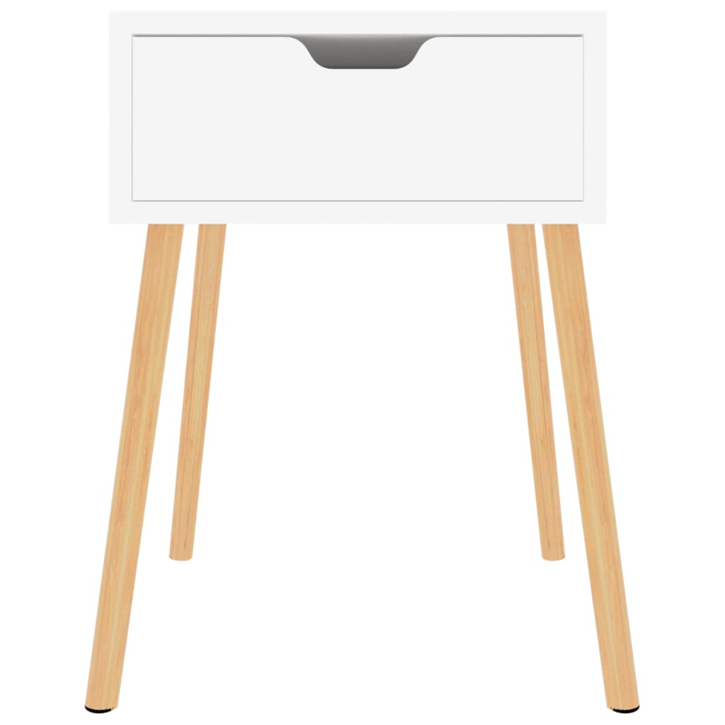 Bedside Cabinet High Gloss White 40x40x56 cm Engineered Wood - Newstart Furniture