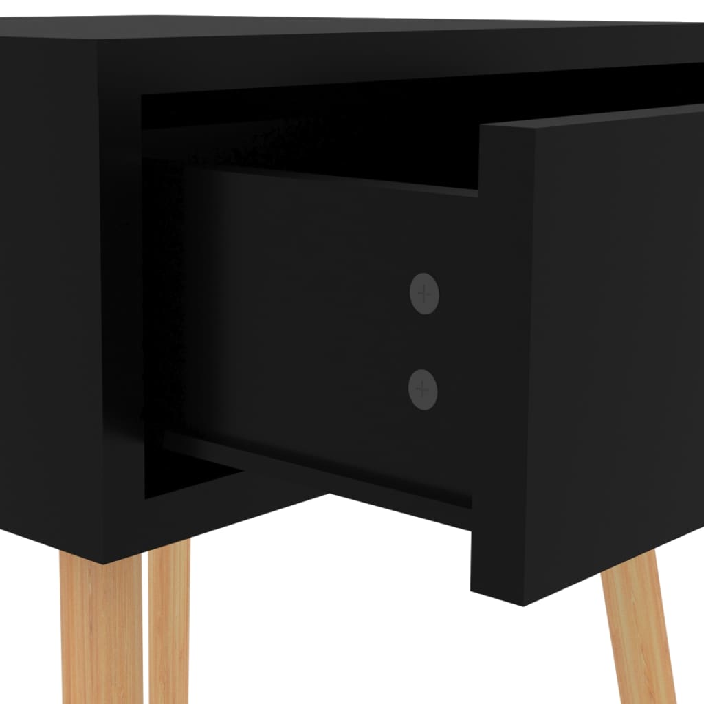 Bedside Cabinet High Gloss Black 40x40x56 cm Engineered Wood - Newstart Furniture