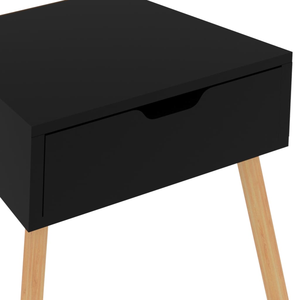 Bedside Cabinet High Gloss Black 40x40x56 cm Engineered Wood - Newstart Furniture