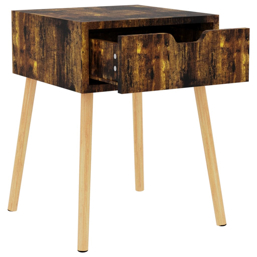 Bedside Cabinets 2 pcs Smoked Oak 40x40x56 cm Engineered Wood - Newstart Furniture