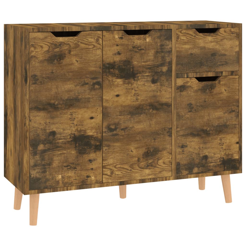 Sideboard Smoked Oak 90x30x72 cm Engineered Wood - Newstart Furniture