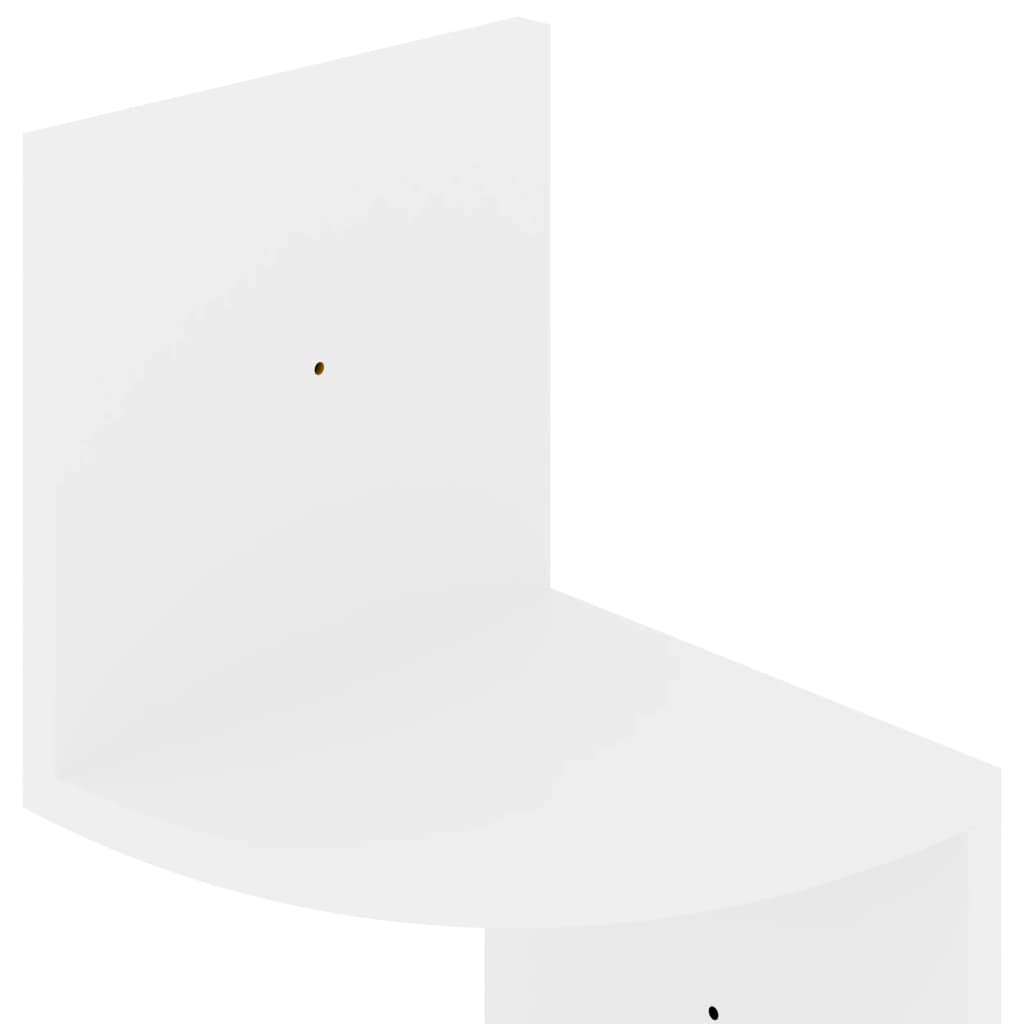Wall Corner Shelf High Gloss White 19x19x123 cm Engineered Wood - Newstart Furniture