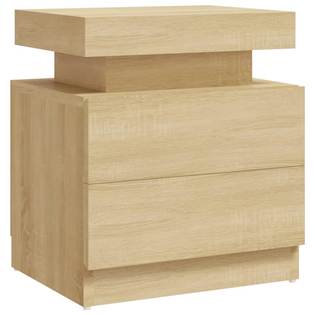 Bedside Cabinet Sonoma Oak 45x35x52 cm Engineered Wood - Newstart Furniture
