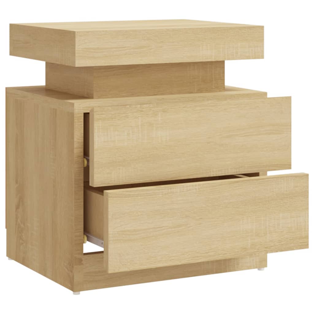 Bedside Cabinet Sonoma Oak 45x35x52 cm Engineered Wood - Newstart Furniture