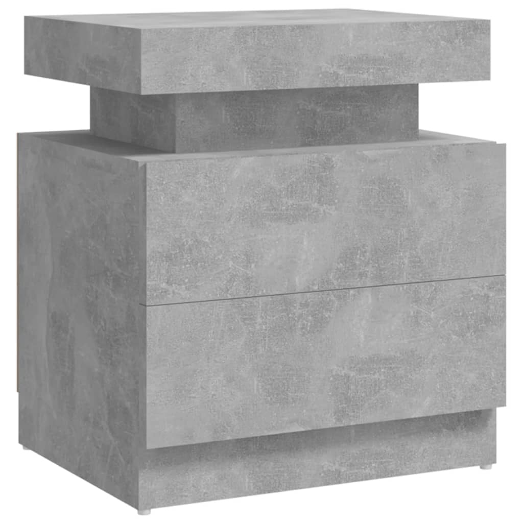 Bedside Cabinet Concrete Grey 45x35x52 cm Engineered Wood - Newstart Furniture