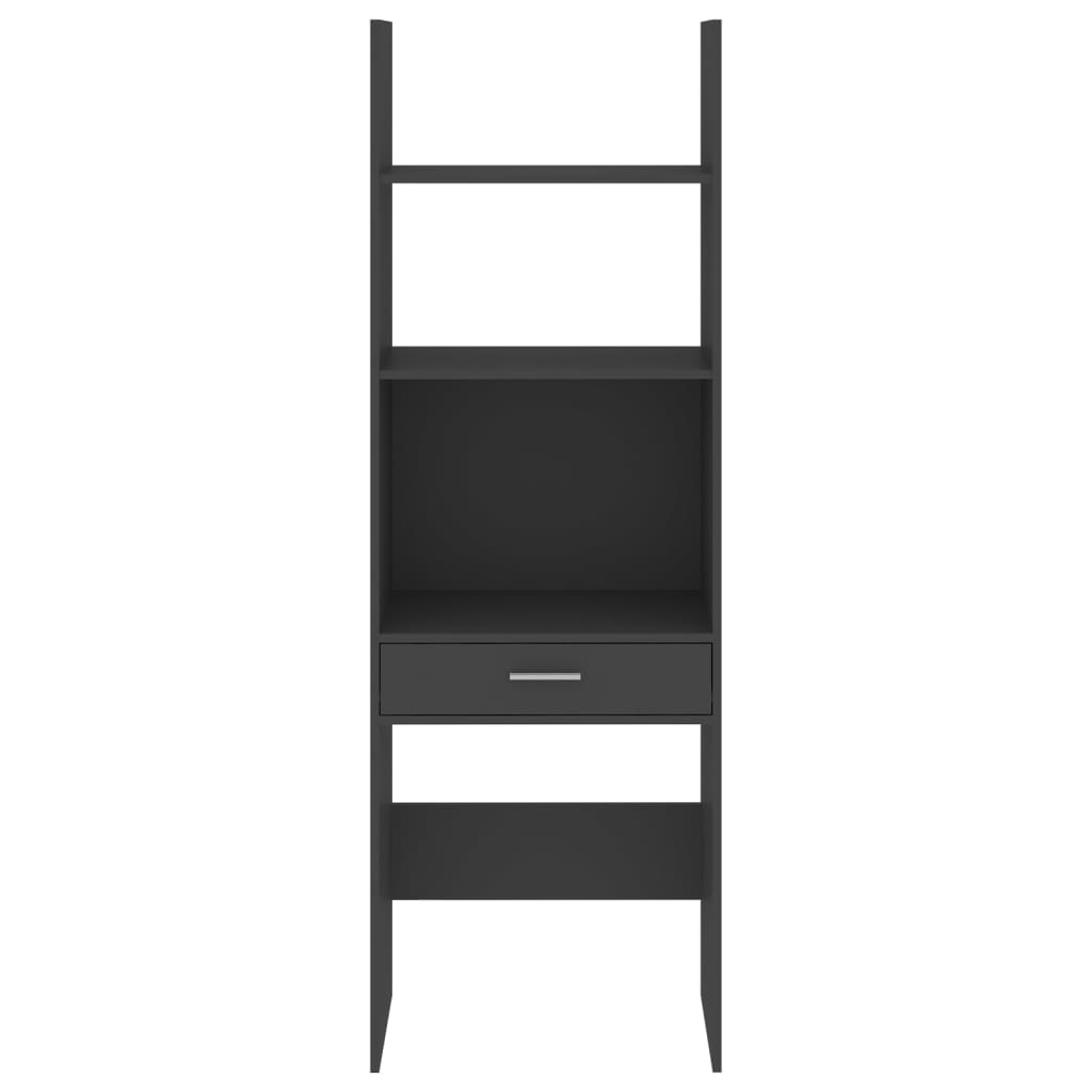 Book Cabinet Grey 60x35x180 cm Engineered Wood - Newstart Furniture