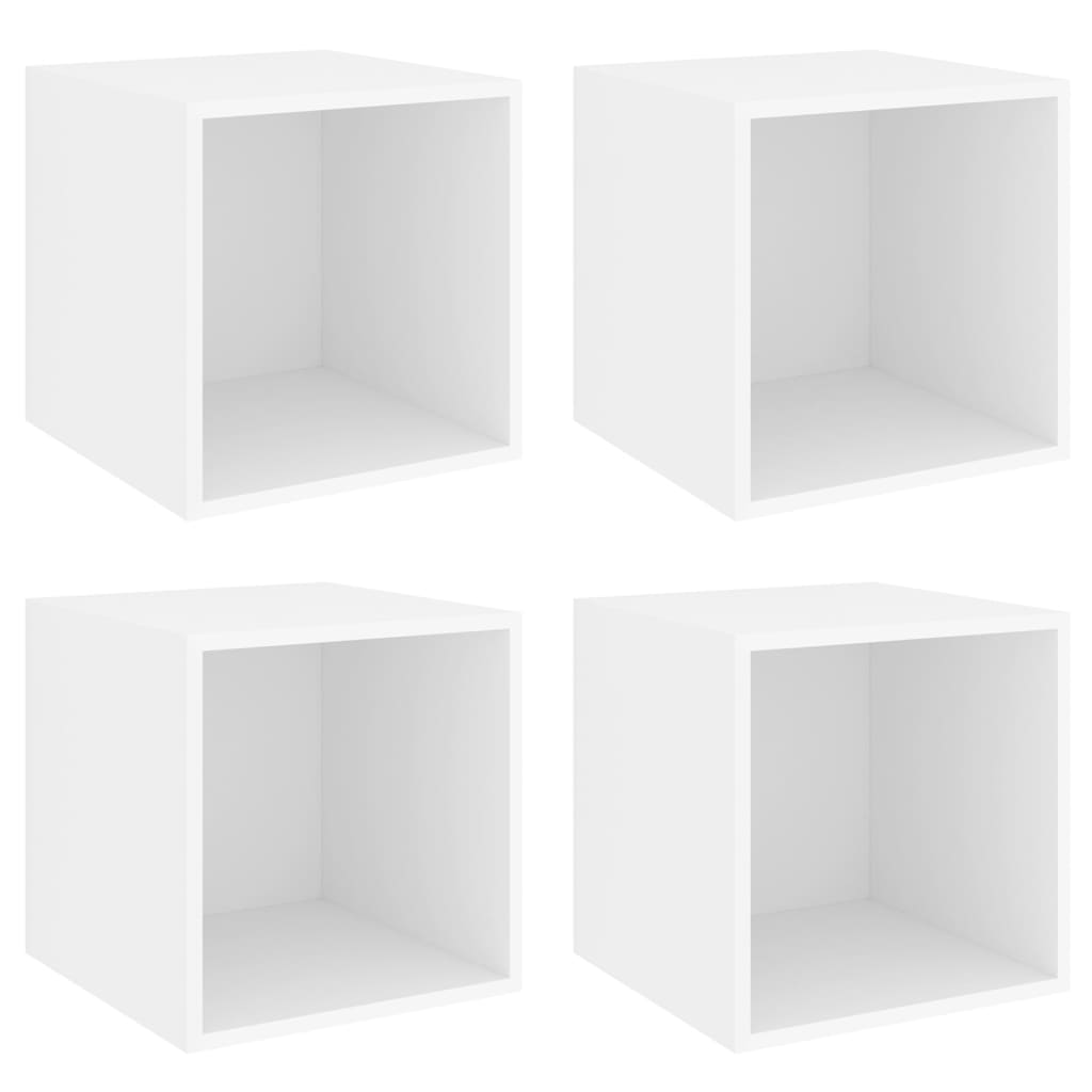 Wall Cabinets 4 pcs White 37x37x37 cm Engineered Wood - Newstart Furniture