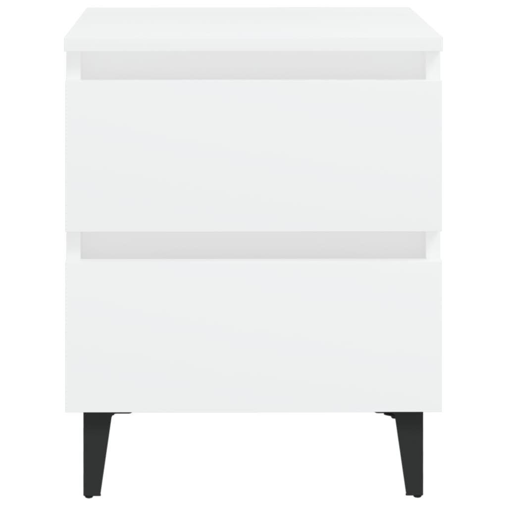 Bed Cabinets 2 pcs White 40x35x50 cm Engineered Wood - Newstart Furniture