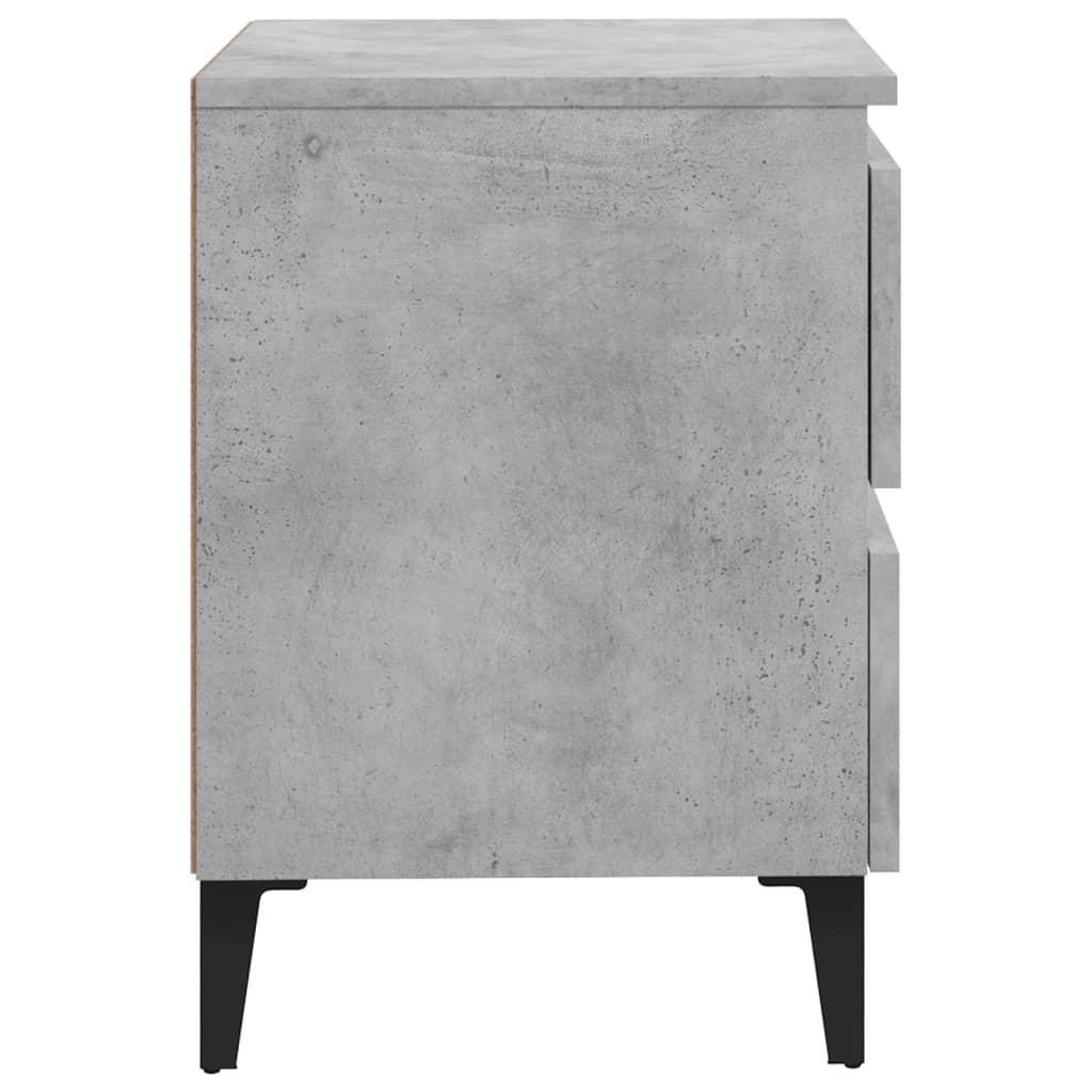 Bed Cabinets 2 pcs Concrete Grey 40x35x50 cm Engineered Wood - Newstart Furniture