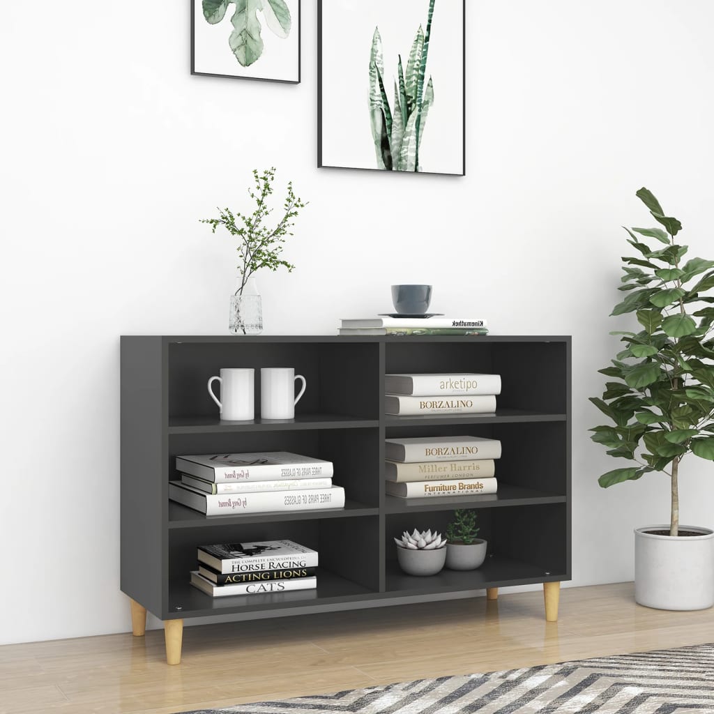 Sideboard Grey 103.5x35x70 cm Engineered Wood - Newstart Furniture