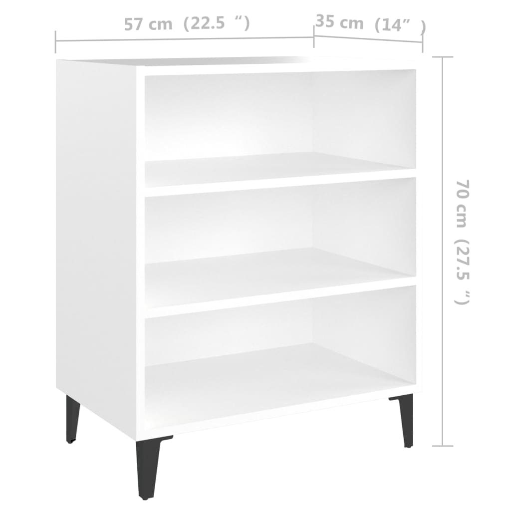 Sideboard White 57x35x70 cm Engineered Wood - Newstart Furniture
