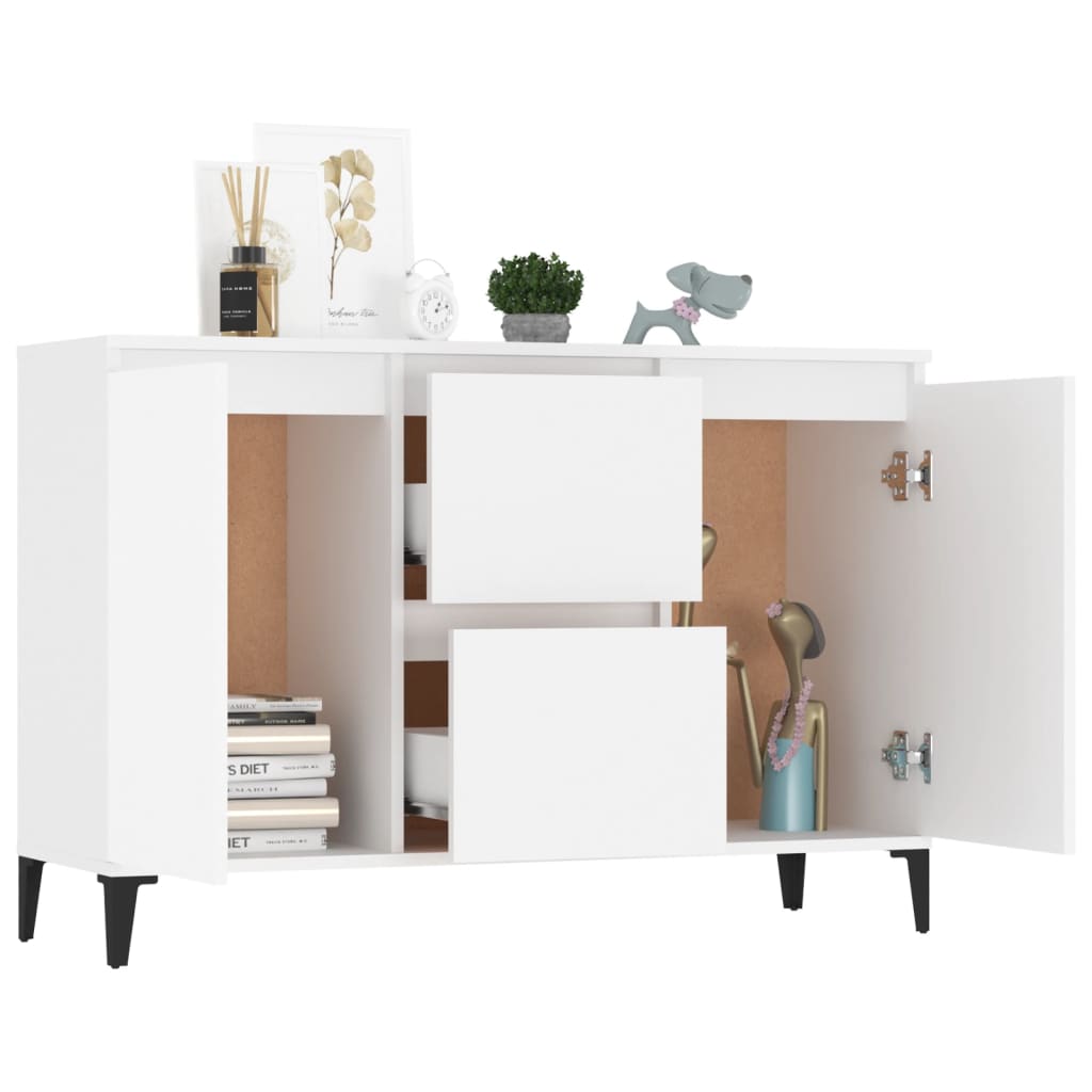 Sideboard White 104x35x70 cm Engineered Wood - Newstart Furniture