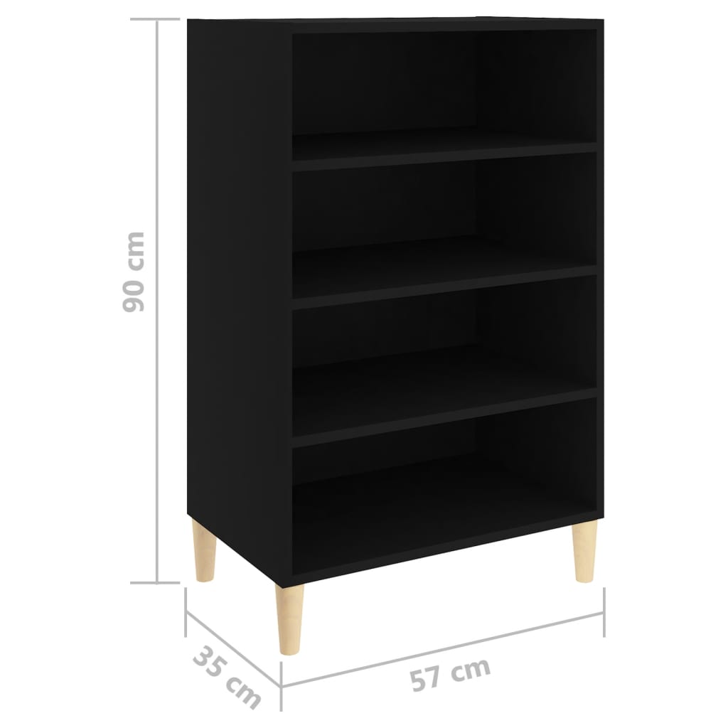 Sideboard Black 57x35x90 cm Engineered Wood - Newstart Furniture