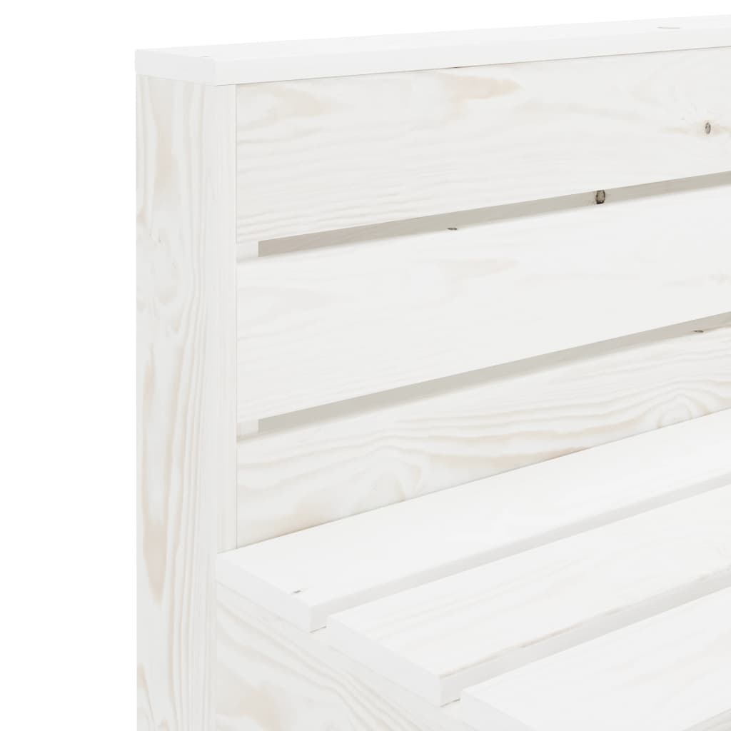 7 Piece Garden Lounge Set Pallets Wood White - Newstart Furniture