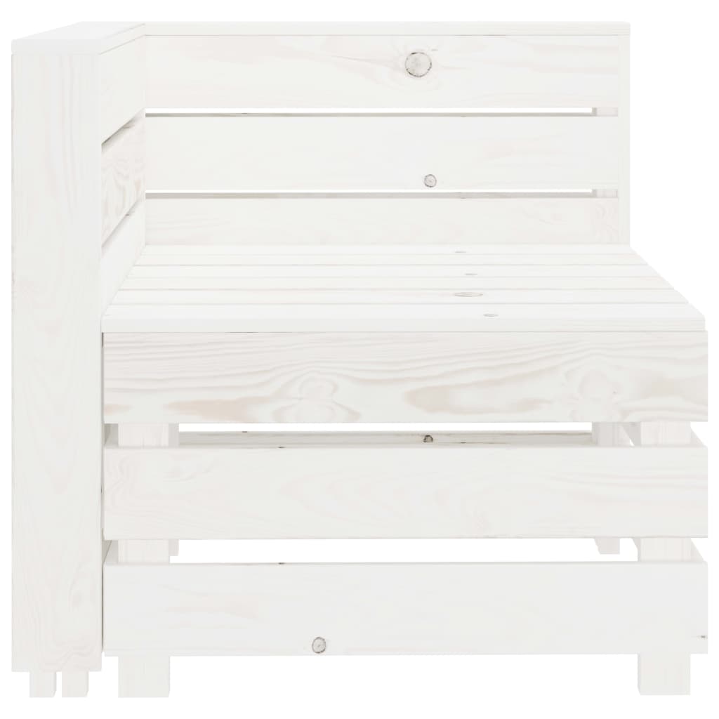 Garden 4-Seater Pallet Sofa Wood White - Newstart Furniture