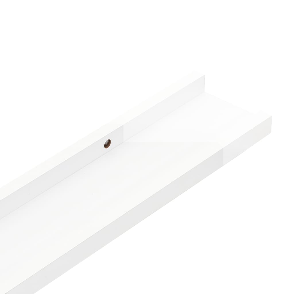 Wall Shelves 2 pcs High Gloss White 80x9x3 cm - Newstart Furniture