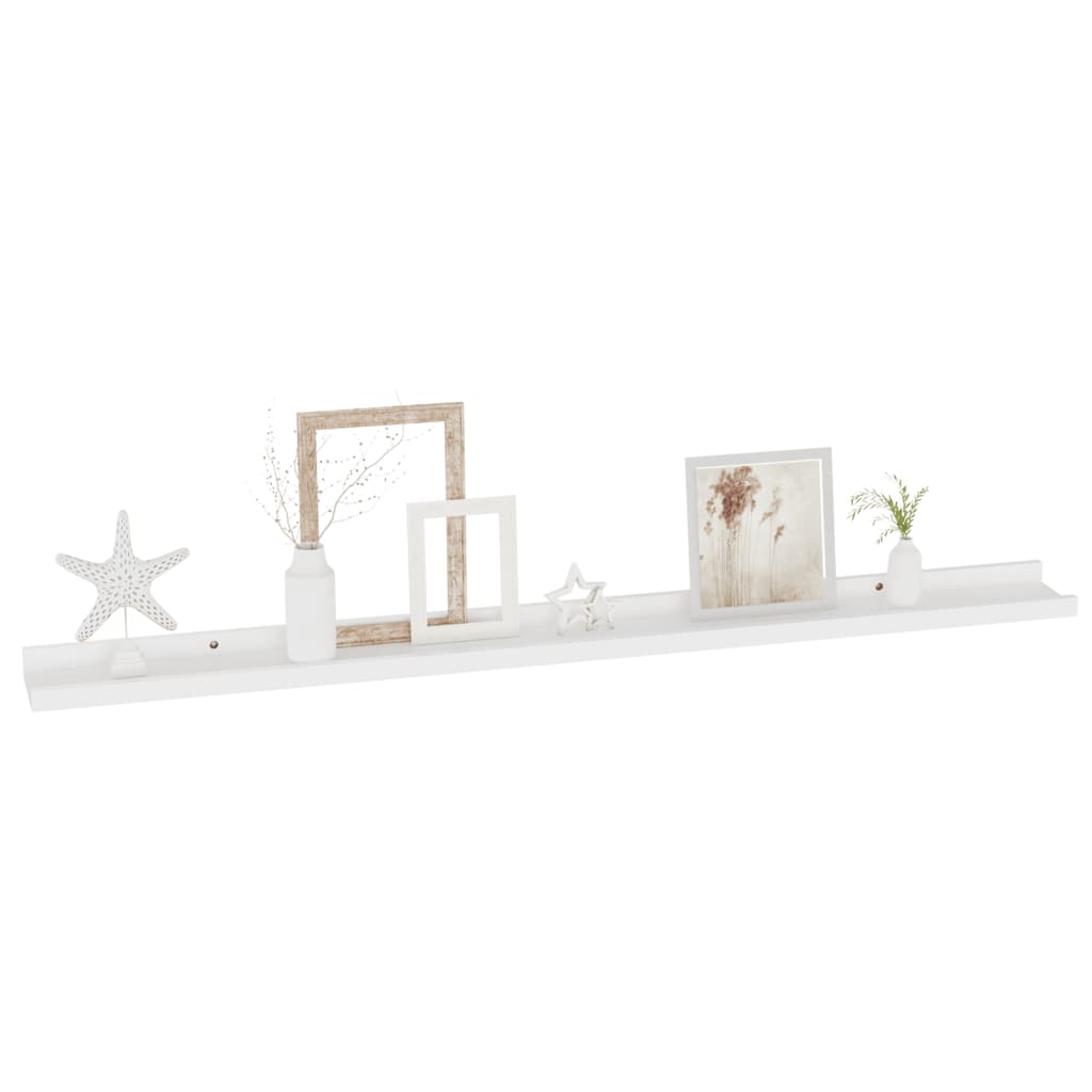 Wall Shelves 2 pcs White 100x9x3 cm - Newstart Furniture