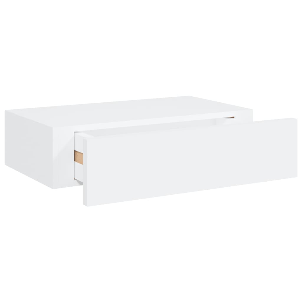 Wall-mounted Drawer Shelf White 40x23.5x10cm MDF - Newstart Furniture