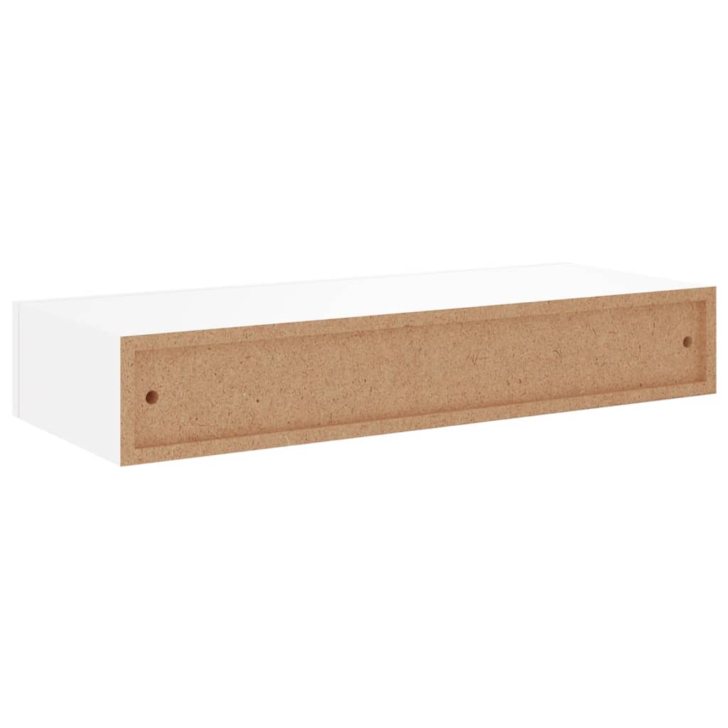 Wall-mounted Drawer Shelf White 60x23.5x10 cm MDF - Newstart Furniture