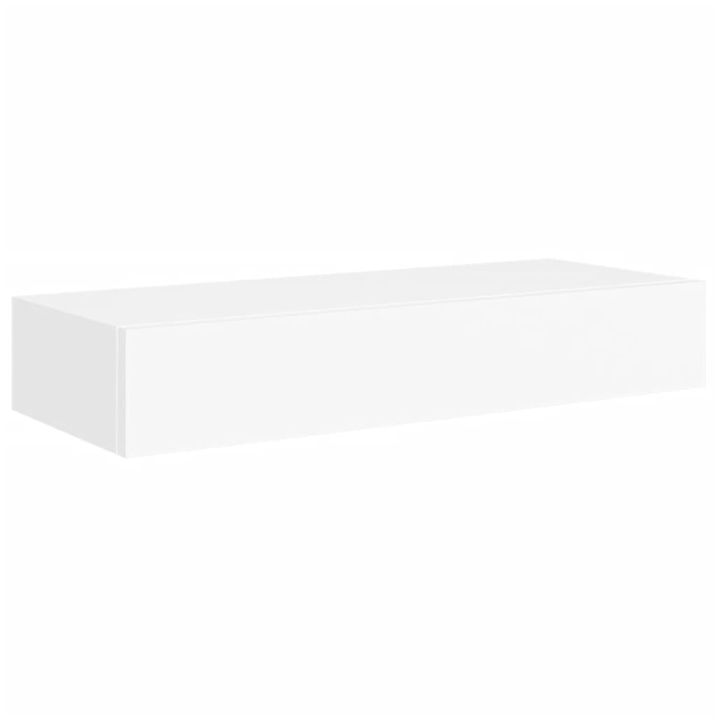 Wall-mounted Drawer Shelves 2 pcs White 60x23.5x10cm MDF - Newstart Furniture
