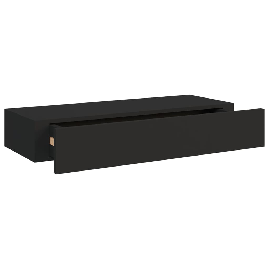 Wall-mounted Drawer Shelves 2 pcs Black 60x23.5x10cm MDF - Newstart Furniture