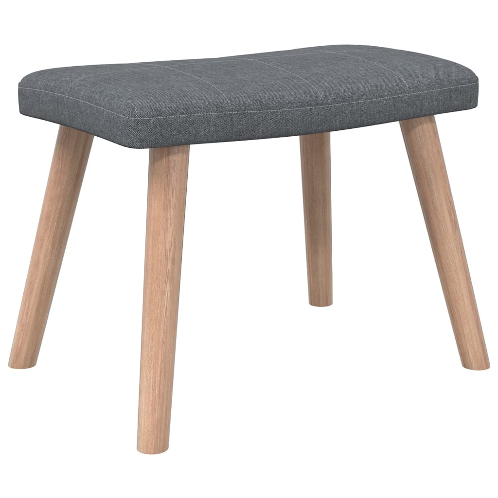 Relaxing Chair with a Stool Dark Grey Fabric - Newstart Furniture