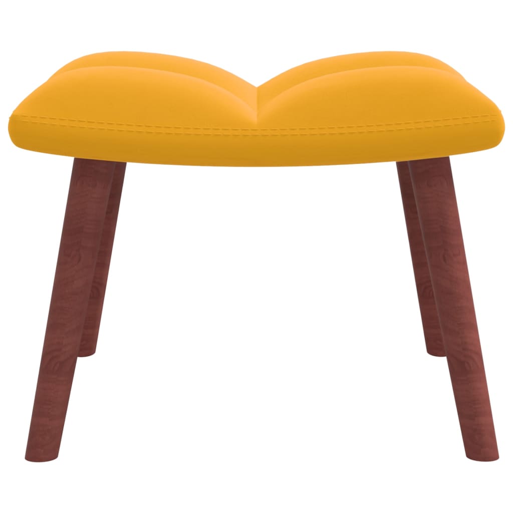 Rocking Chair with a Stool Mustard Yellow Velvet - Newstart Furniture