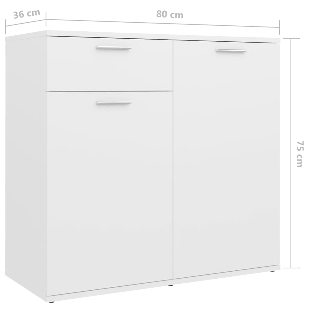 Sideboard White 160x36x75 cm Engineered Wood - Newstart Furniture