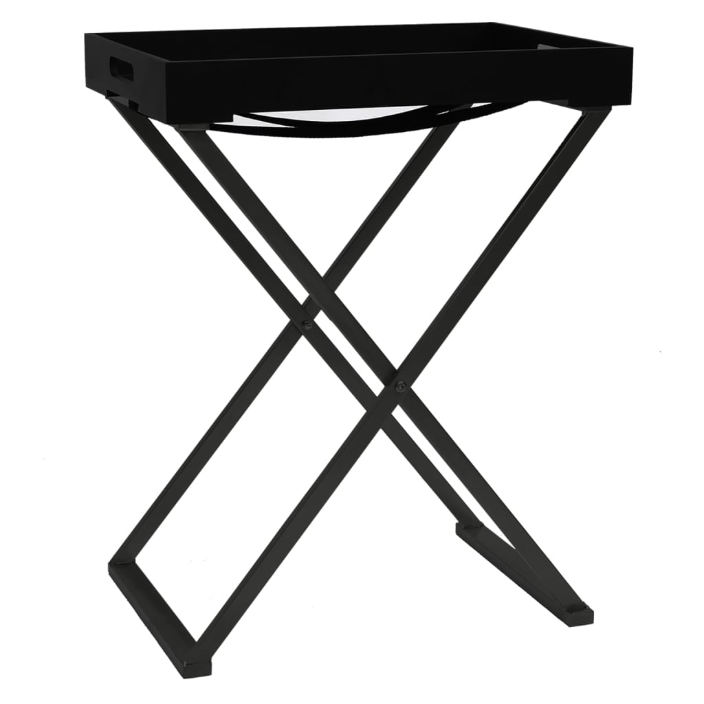 Folding Table Black 48x34x61 cm MDF - Newstart Furniture