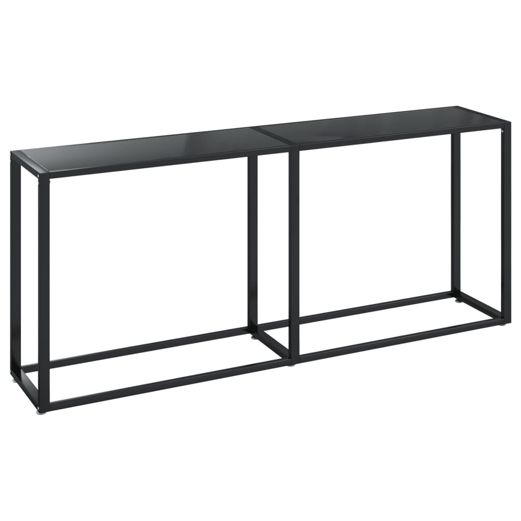 Console Table Black 180x35x75.5cm Tempered Glass - Newstart Furniture