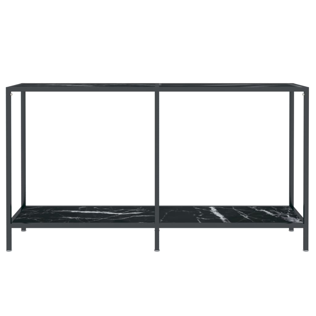 Console Table Black 140x35x75.5 cm Tempered Glass - Newstart Furniture