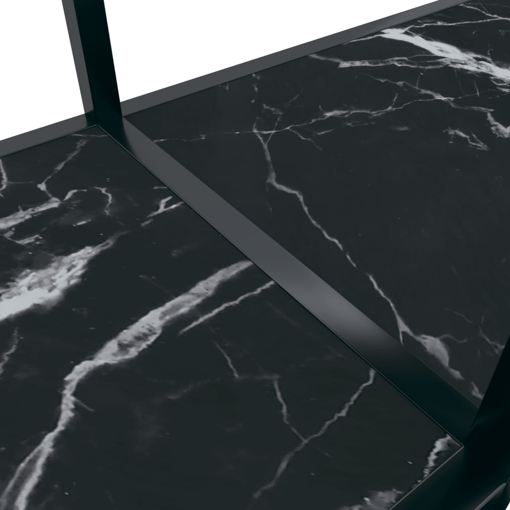 Console Table Black 140x35x75.5 cm Tempered Glass - Newstart Furniture
