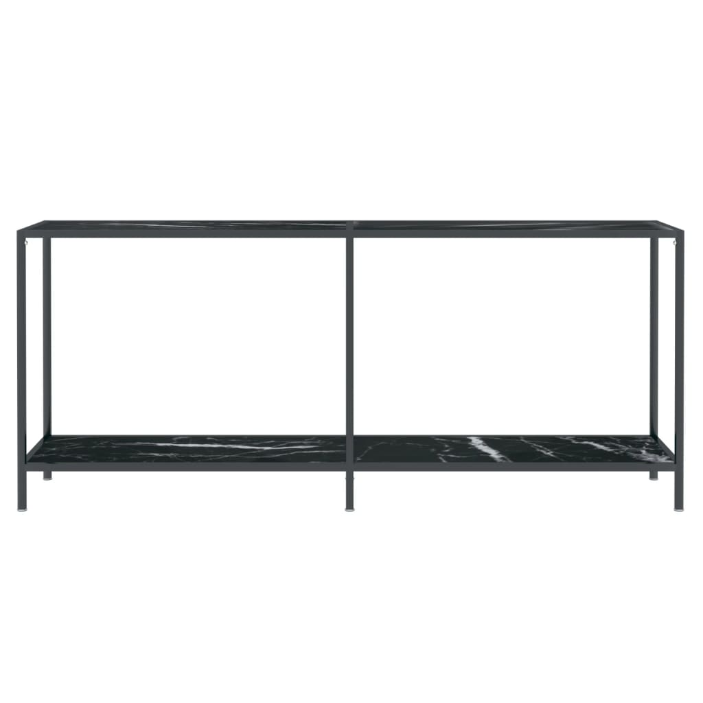 Console Table Black 180x35x75.5 cm Tempered Glass - Newstart Furniture