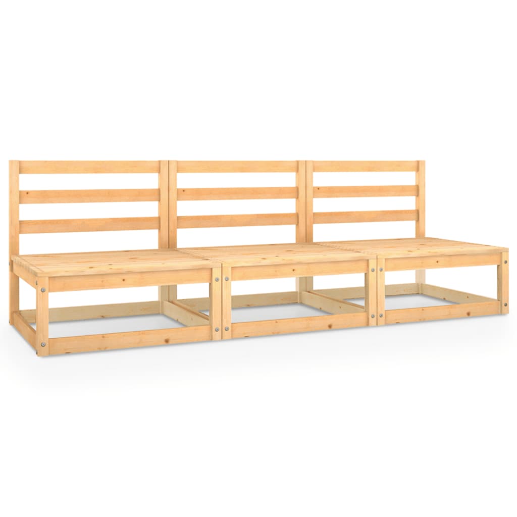 Garden 3-Seater Sofa Solid Wood Pine - Newstart Furniture