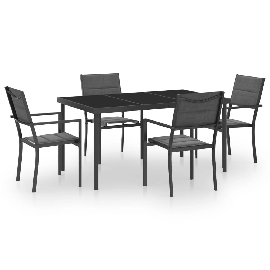 5 Piece Outdoor Dining Set Steel - Newstart Furniture