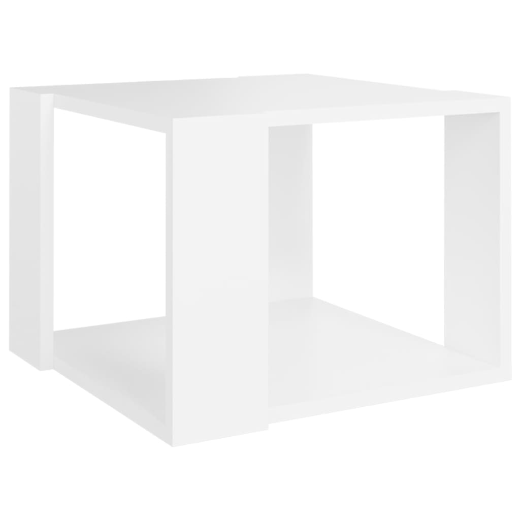 Coffee Table White 40x40x30 cm Engineered Wood - Newstart Furniture