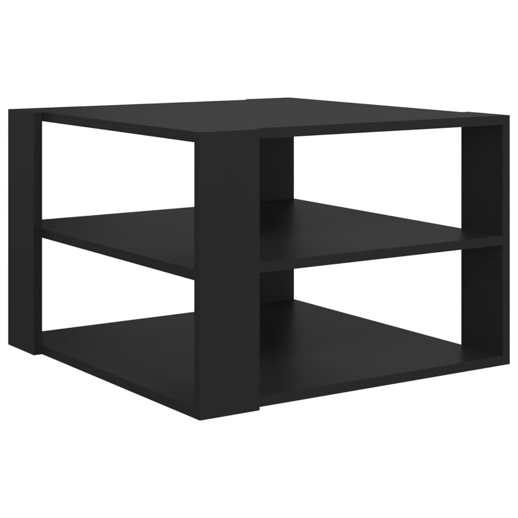 Coffee Table Black 60x60x40 cm Engineered Wood - Newstart Furniture