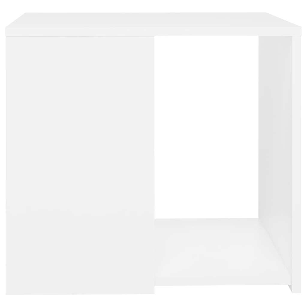 Side Table White 50x50x45 cm Engineered Wood - Newstart Furniture