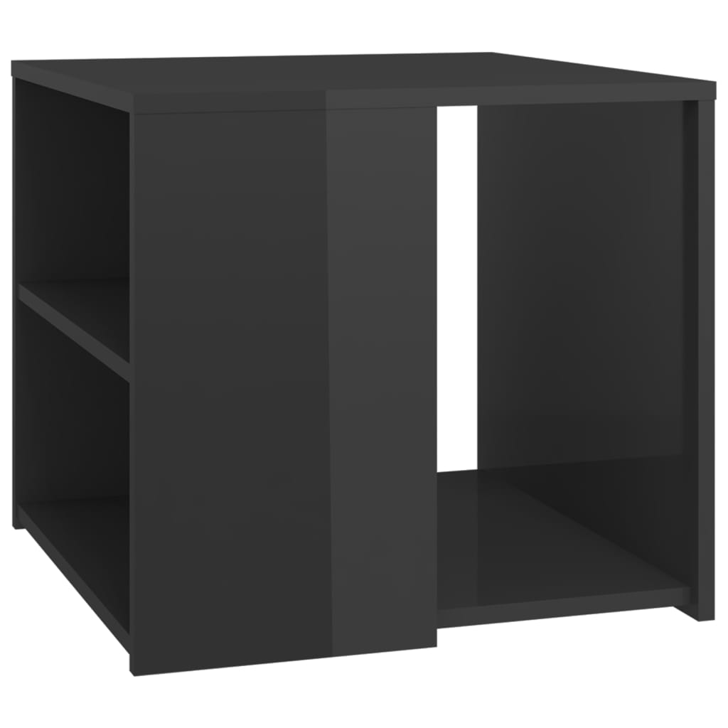 Side Table High Gloss Grey 50x50x45 cm Engineered Wood - Newstart Furniture