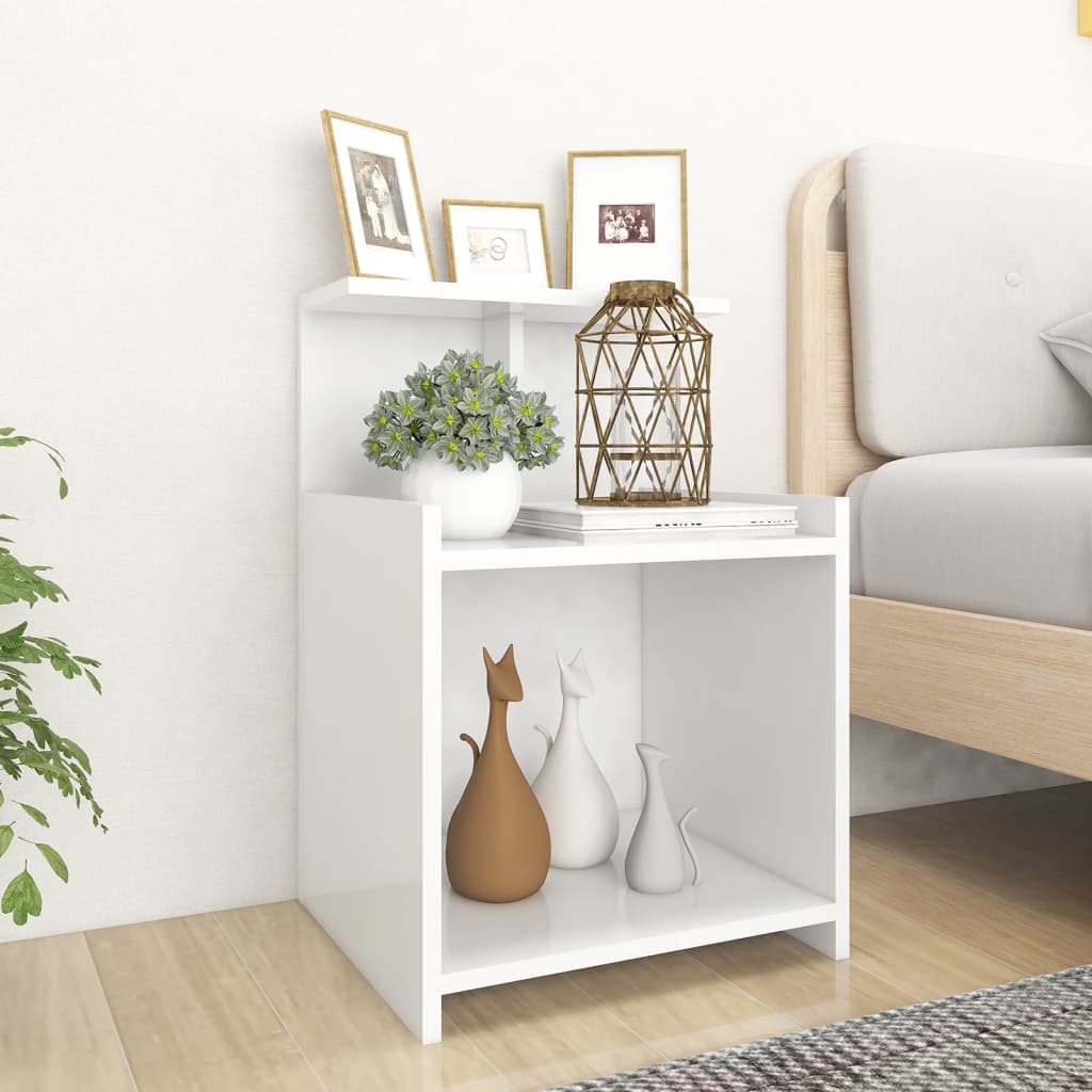Bed Cabinets 2 pcs White 40x35x60 cm Engineered Wood - Newstart Furniture