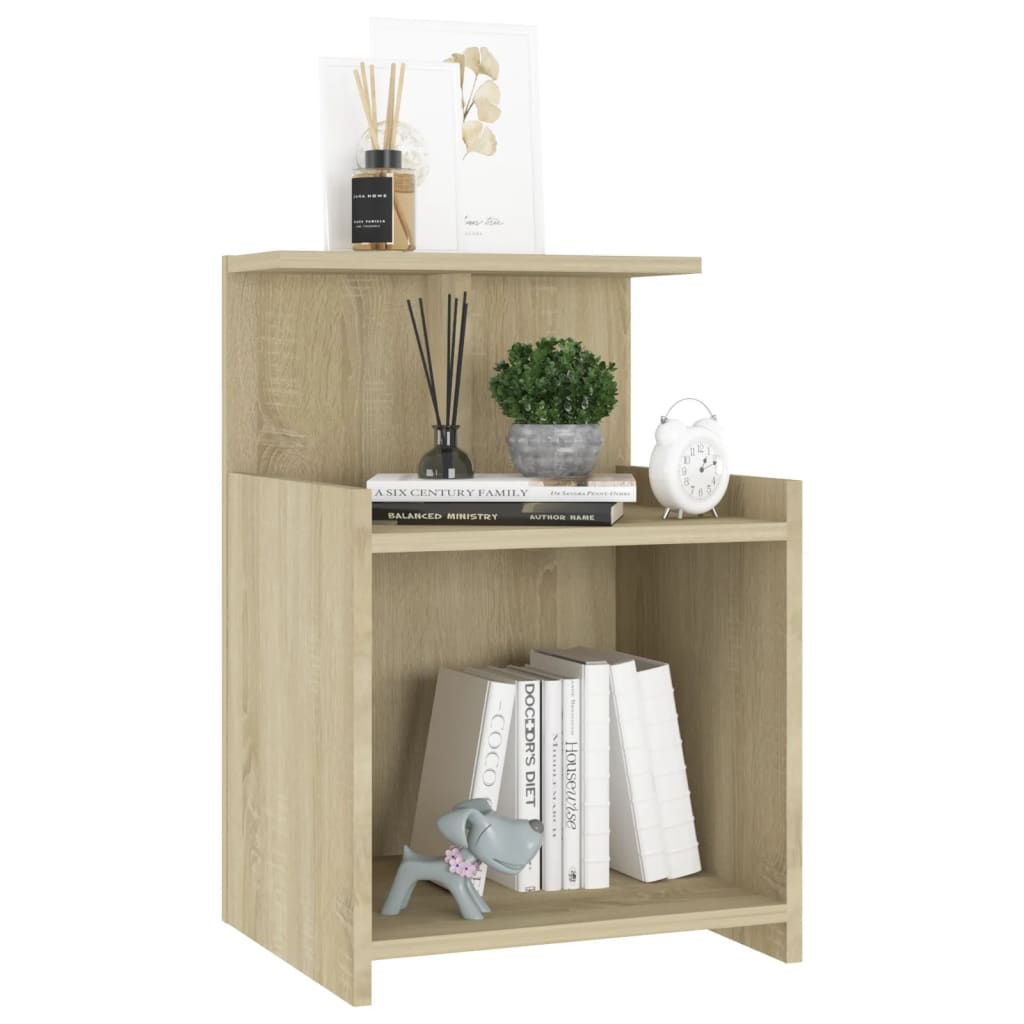 Bed Cabinets 2 pcs Sonoma Oak 40x35x60 cm Engineered Wood - Newstart Furniture