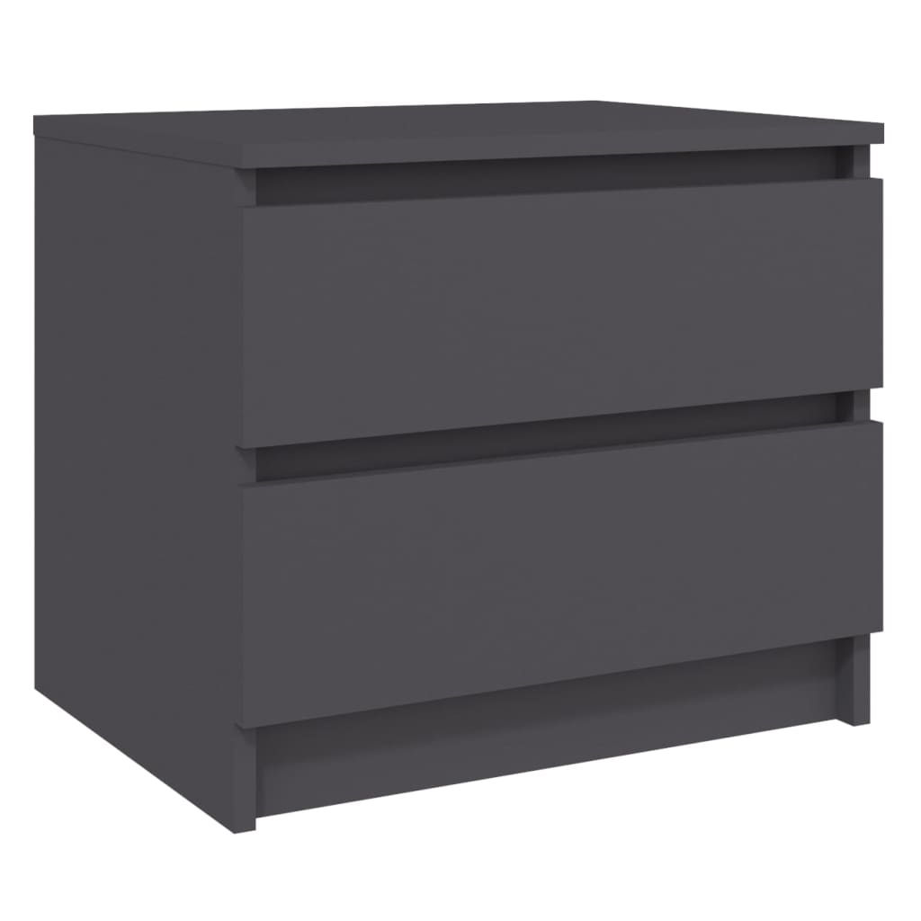 Bed Cabinet Grey 50x39x43.5 cm Engineered Wood - Newstart Furniture