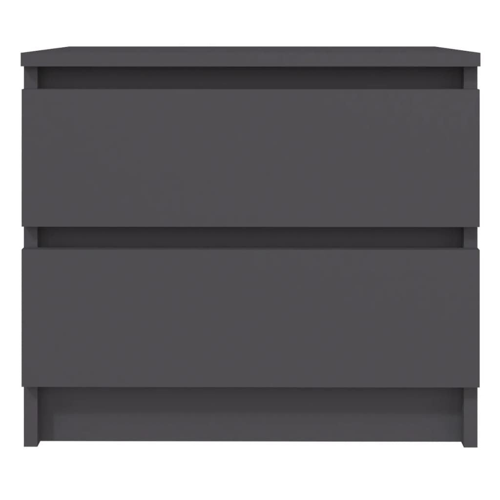 Bed Cabinet Grey 50x39x43.5 cm Engineered Wood - Newstart Furniture