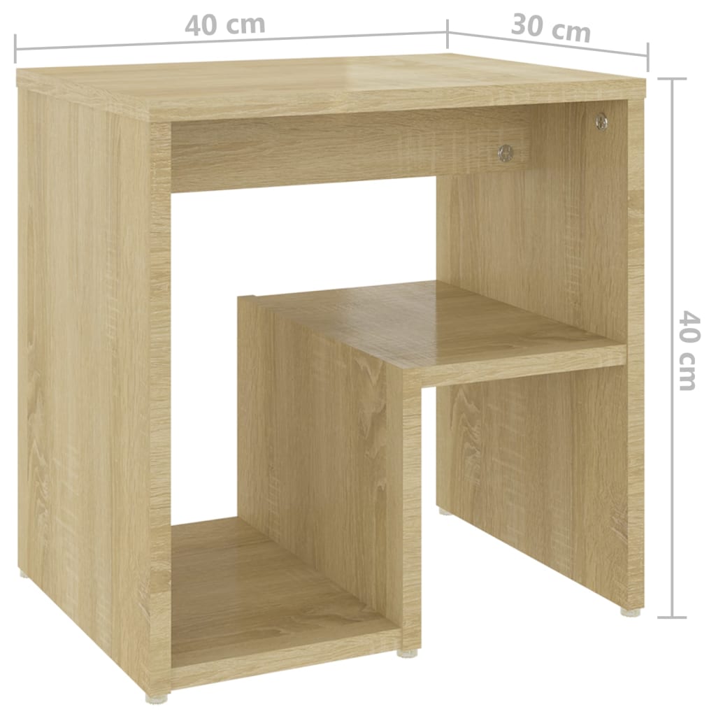 Bed Cabinet Sonoma Oak 40x30x40 cm Engineered Wood - Newstart Furniture