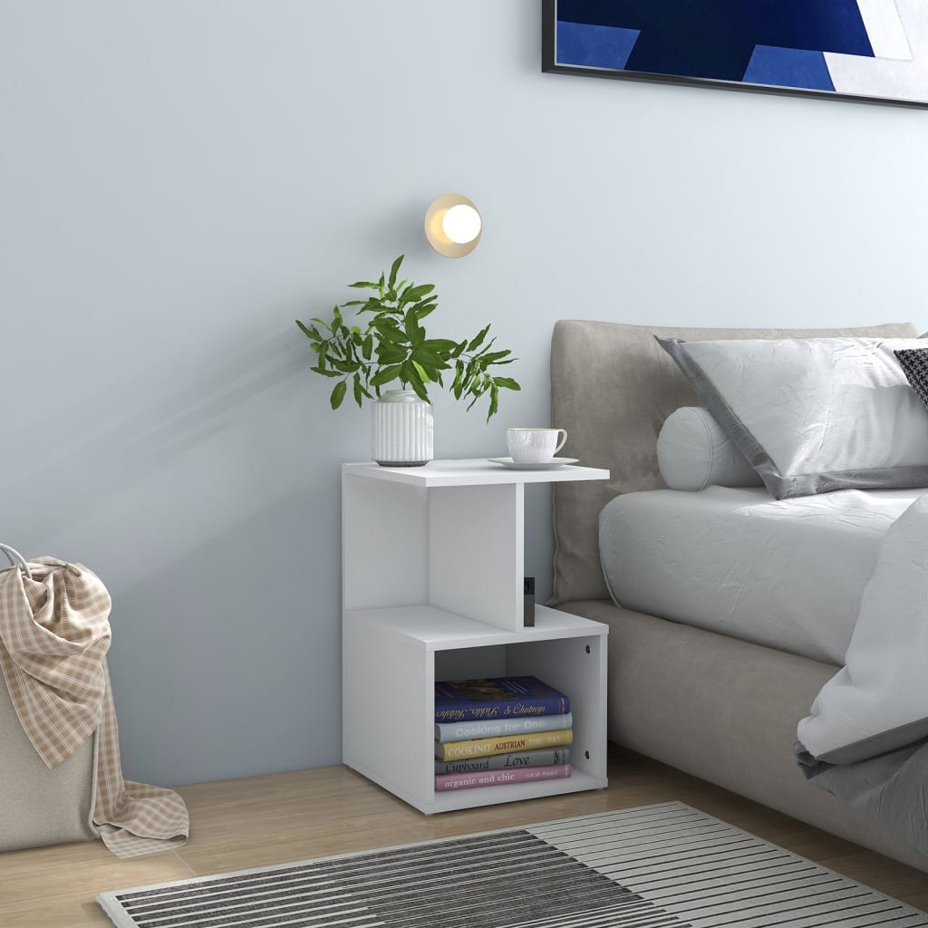 Bedside Cabinets 2 pcs White 35x35x55 cm Engineered Wood - Newstart Furniture