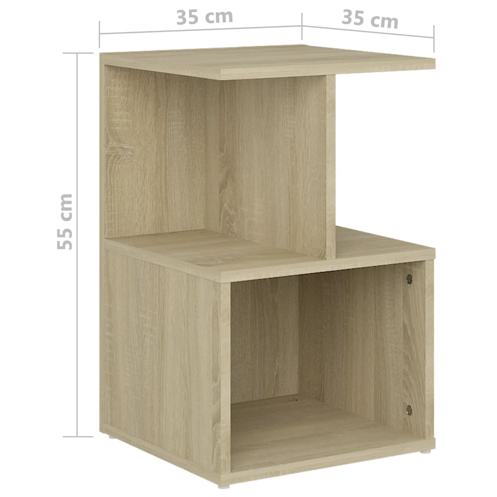 Bedside Cabinets 2 pcs Sonoma Oak 35x35x55 cm Engineered Wood - Newstart Furniture