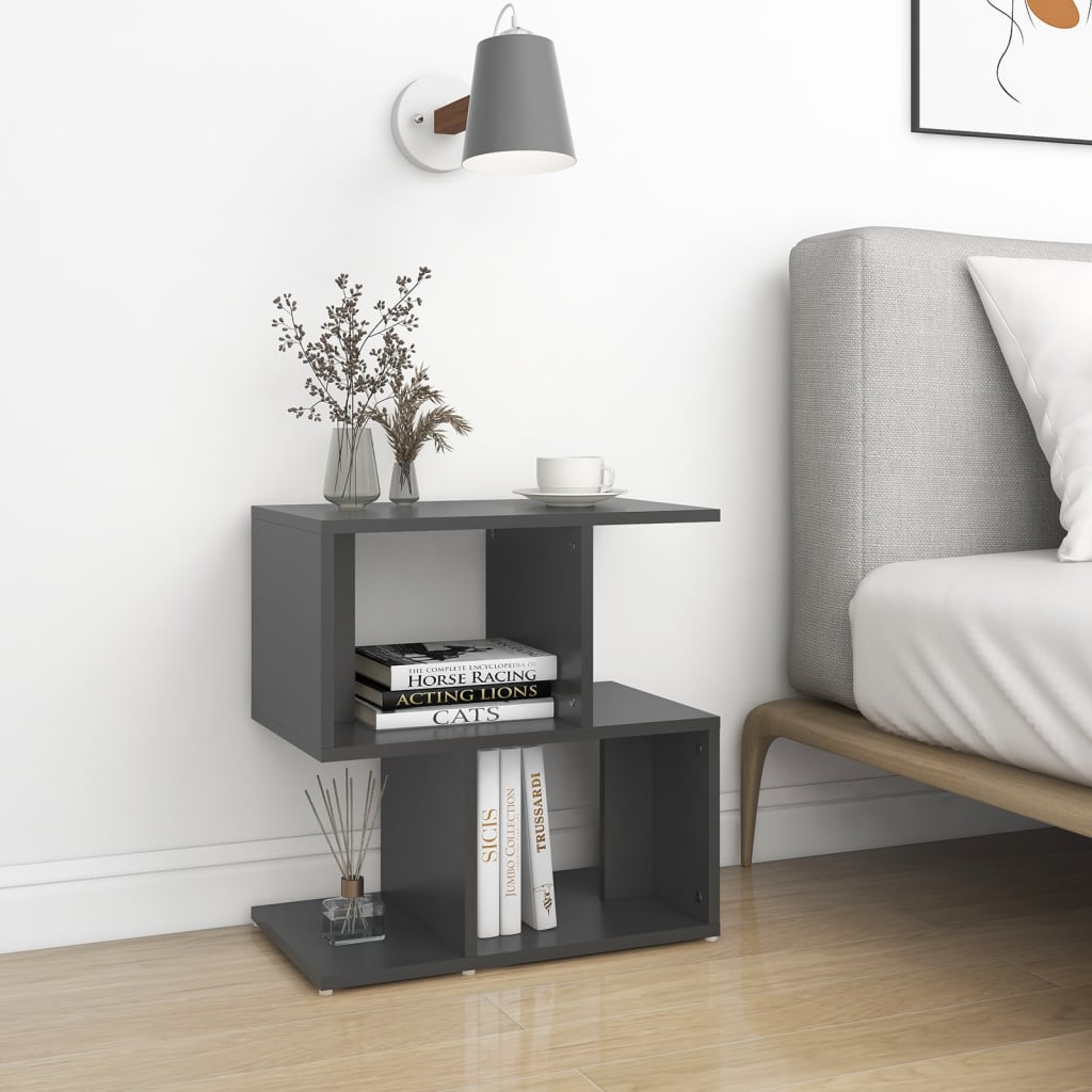 Bedside Cabinet Grey 50x30x51.5 cm Engineered Wood - Newstart Furniture